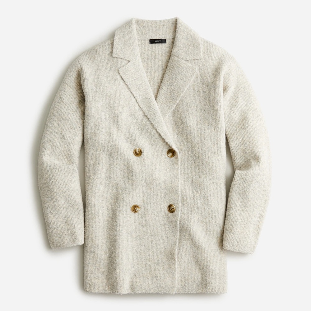 J Crew 2022 Oversized Double Breasted Knit Sweater Coat